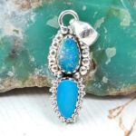 Australian Opal 1.25" 925 Sterling Silver Pendant (RS104-413)