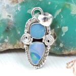 Australian Opal 1" 925 Sterling Silver Pendant (RS104-428)