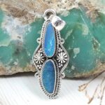 Australian Opal 1.5" 925 Sterling Silver Pendant (RS104-434)