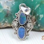 Australian Opal 1.25" 925 Sterling Silver Pendant (RS104-438)