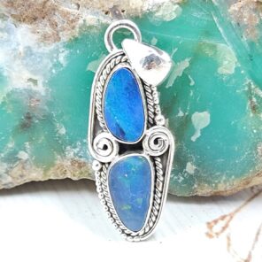 Australian Opal 1.25" 925 Sterling Silver Pendant (RS104-450)