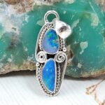 Australian Opal 1.25" 925 Sterling Silver Pendant (RS104-456)
