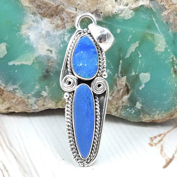 Australian Opal 1.5" 925 Sterling Silver Pendant (RS104-462)