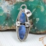 Australian Opal 1.25" 925 Sterling Silver Pendant (RS104-465)