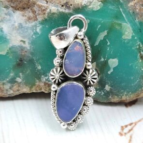 Australian Opal 1.25" 925 Sterling Silver Pendant (RS104-472)