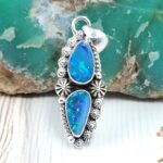 Australian Opal 1.25" 925 Sterling Silver Pendant (RS104-482)