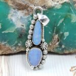 Australian Opal 1.25" 925 Sterling Silver Pendant (RS104-483)