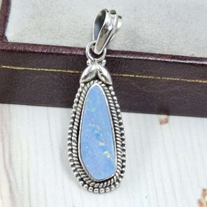 Australian Opal 1.25" 925 Sterling Silver Pendant (REXT24-333)