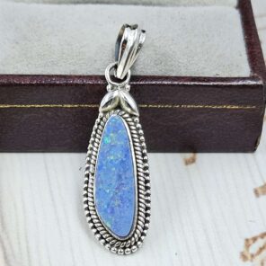 Australian Opal 1.25" 925 Sterling Silver Pendant (REXT24-336)