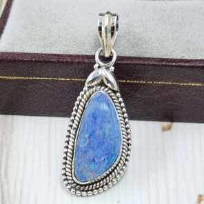 Australian Opal 1.25" 925 Sterling Silver Pendant (REXT24-342)