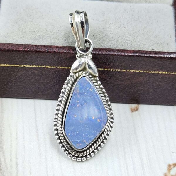 Australian Opal 1.25" 925 Sterling Silver Pendant (REXT24-345)