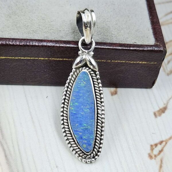 Australian Opal 1.25" 925 Sterling Silver Pendant (REXT24-348)