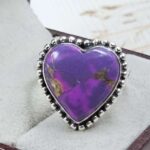 Purple Copper Turquoise Size US 9 925 Sterling Silver Ring (REXT110-82)