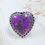 Purple Copper Turquoise Size US 9 925 Sterling Silver Ring (REXT110-78)