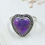 Purple Copper Turquoise Size US 6 925 Sterling Silver Ring (REXT110-33)