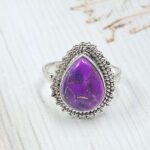 Purple Copper Turquoise Size US 7 925 Sterling Silver Ring (REXT110-95)