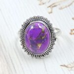 Purple Copper Turquoise Size US 10 925 Sterling Silver Ring (REXT110-85)