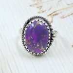 Purple Copper Turquoise Size US 6 925 Sterling Silver Ring (REXT110-30)