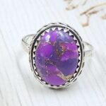 Purple Copper Turquoise Size US 9 925 Sterling Silver Ring (REXT110-75)