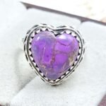 Purple Copper Turquoise Size US 7 925 Sterling Silver Ring (REXT110-45)