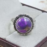 Purple Copper Turquoise Size US 6 925 Sterling Silver Ring (REXT110-37)