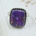 Purple Copper Turquoise Size US 9 925 Sterling Silver Ring (REXT110-81)