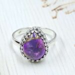 Purple Copper Turquoise Size US 7 925 Sterling Silver Ring (REXT110-44)