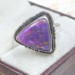 Purple Copper Turquoise Size US 10 925 Sterling Silver Ring (REXT110-88)
