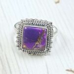 Purple Copper Turquoise Size US 6 925 Sterling Silver Ring (REXT110-39)