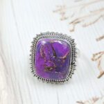 Purple Copper Turquoise Size US 9 925 Sterling Silver Ring (REXT110-71)