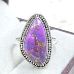 Purple Copper Turquoise Size US 10 925 Sterling Silver Ring (REXT110-89)