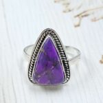 Purple Copper Turquoise Size US 7 925 Sterling Silver Ring (REXT110-47)