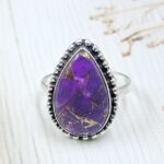 Purple Copper Turquoise Size US 9 925 Sterling Silver Ring (REXT110-80)