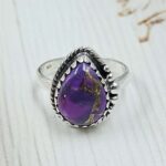 Purple Copper Turquoise Size US 6 925 Sterling Silver Ring (REXT110-92)