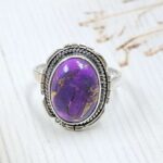 Purple Copper Turquoise Size US 7 925 Sterling Silver Ring (REXT110-48)