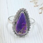 Purple Copper Turquoise Size US 9 925 Sterling Silver Ring (REXT110-74)