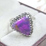 Purple Copper Turquoise Size US 8 925 Sterling Silver Ring (REXT110-55)
