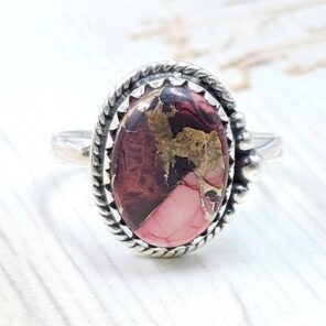 Red Rose Dahlia Turquoise Size US 9 925 Sterling Silver Ring (REXT31-38)