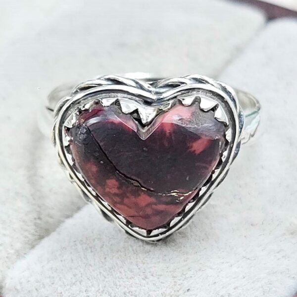 Red Rose Dahlia Turquoise Size US 7 925 Sterling Silver Ring (REXT31-66)