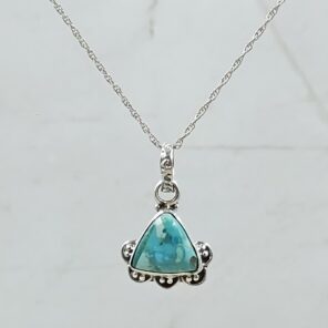 Kingman Turquoise 1" 925 Sterling Silver Pendant (RS7-213)