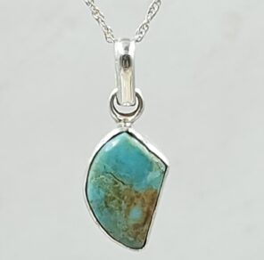 Mohave Turquoise 1" 925 Sterling Silver Pendant (RS7-232)