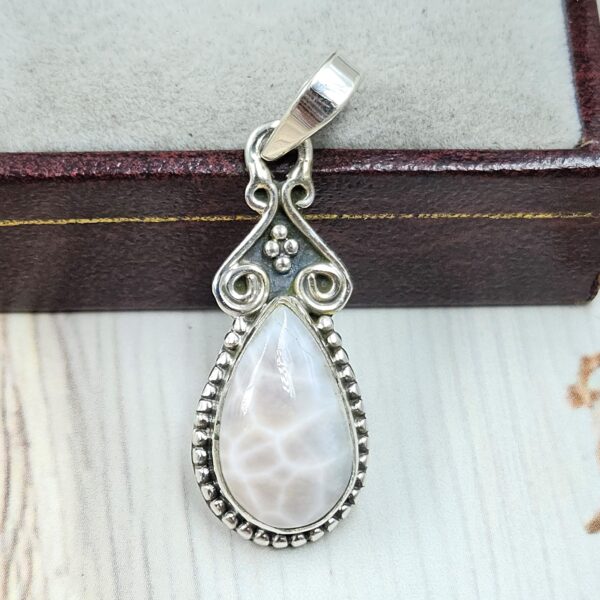 Pink Larimar 1.25" 925 Sterling Silver Pendant (RS47-74)