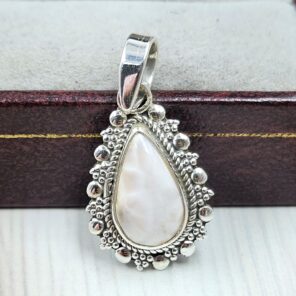 Pink Larimar 0.75" 925 Sterling Silver Pendant (RS47-77)