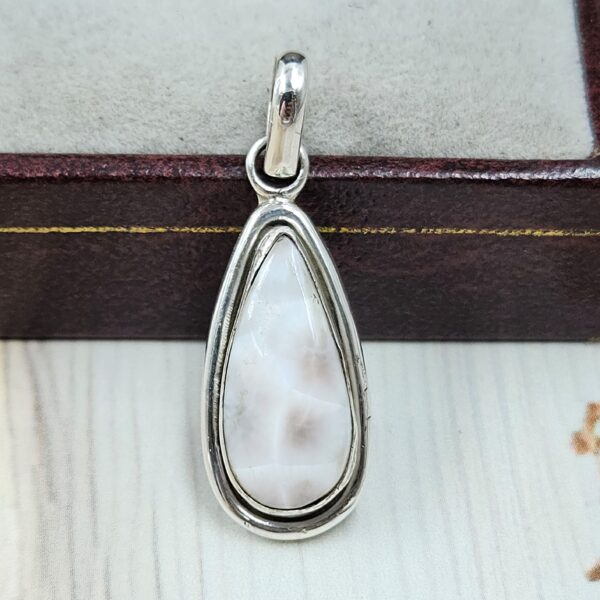 Pink Larimar 1" 925 Sterling Silver Pendant (RS47-79)