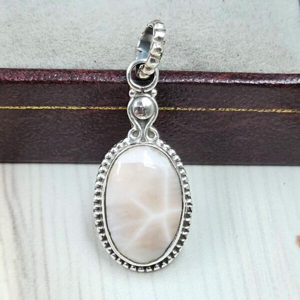 Pink Larimar 1" 925 Sterling Silver Pendant (RS47-86)