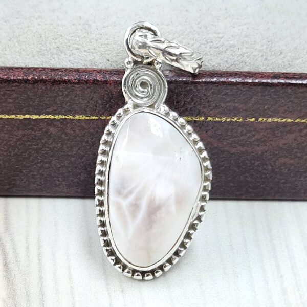 Pink Larimar 1" 925 Sterling Silver Pendant (RS47-89)