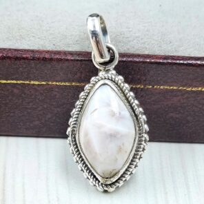 Pink Larimar 0.75" 925 Sterling Silver Pendant (RS47-90)