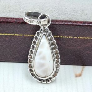 Pink Larimar 0.75" 925 Sterling Silver Pendant (RS47-95)