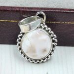 Pink Larimar 0.75" 925 Sterling Silver Pendant (RS47-98)