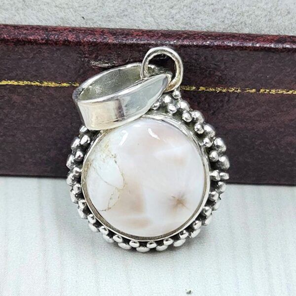 Pink Larimar 0.75" 925 Sterling Silver Pendant (RS47-98)